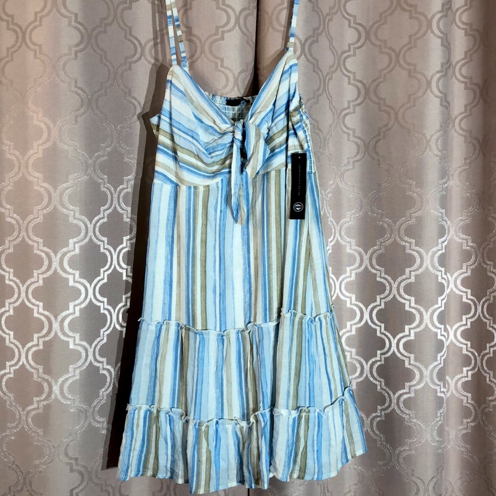 Blue and Beige “As You Wish” Dress